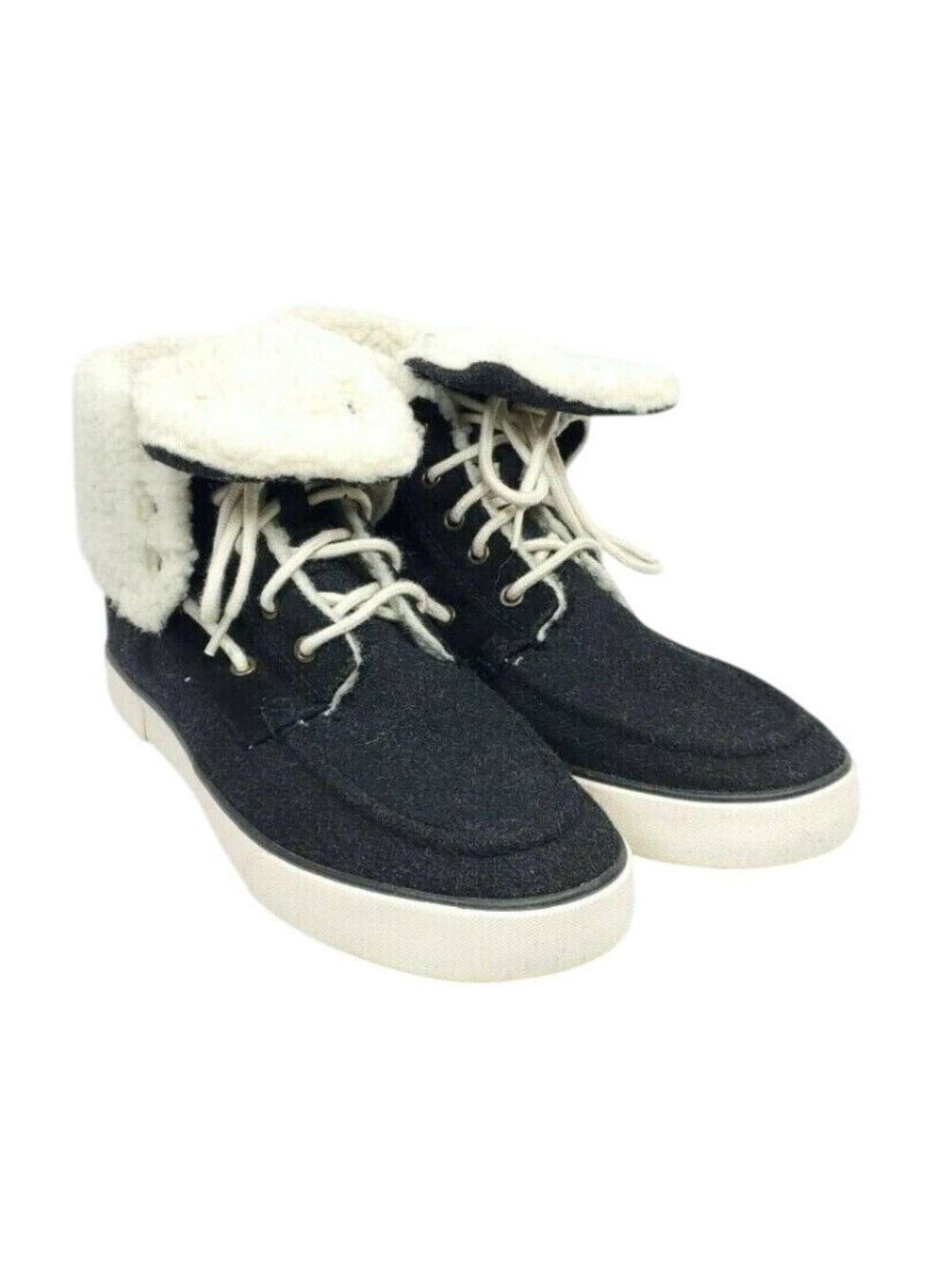 Chaps Brinley Ankle Shoe Boots Black Women's Size 9 Fabric Faux Fur Lined - Picture 3 of 8